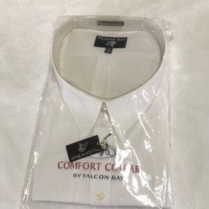 Vintage Falcon Bay   White-long  sleeve dress  Shirt men's 24. 35-36